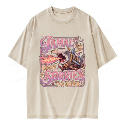 Pagewings So Many Sorries To Give Unisex Washed T-shirt