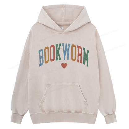 Pagewings Bookworm Unisex Washed Hoodie