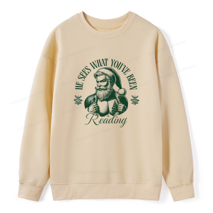 Pagewings He Sees What You've Been Reading Unisex Classic Sweatshirt