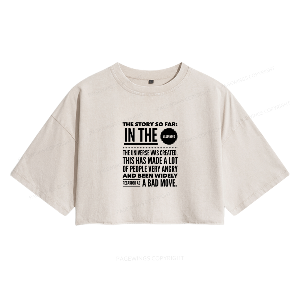 Pagewings The Story So Far Women's Washed Cropped T-shirt