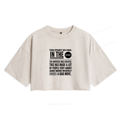 Pagewings The Story So Far Women's Washed Cropped T-shirt