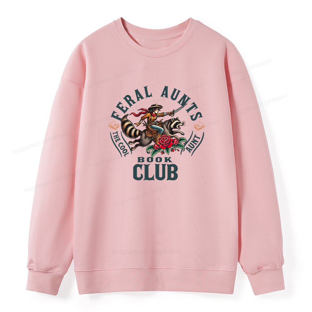Pagewings Feral Aunt Social Book Club Unisex Classic Sweatshirt