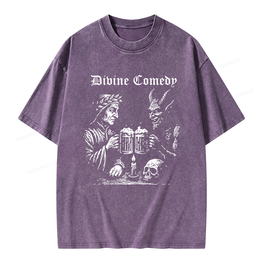 Pagewings Divine Comedy Unisex Washed T-shirt