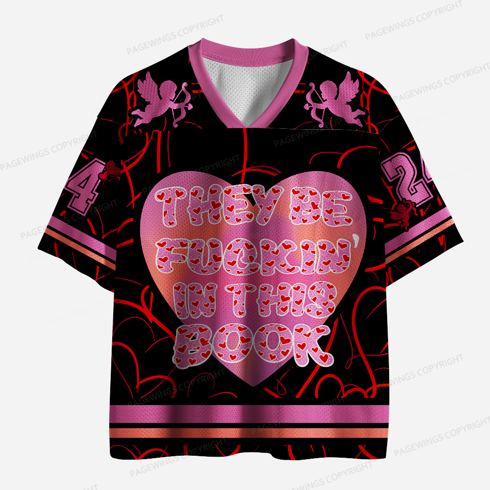 Pagewings They Be Fuckin In This Book Unisex Mesh Jersey