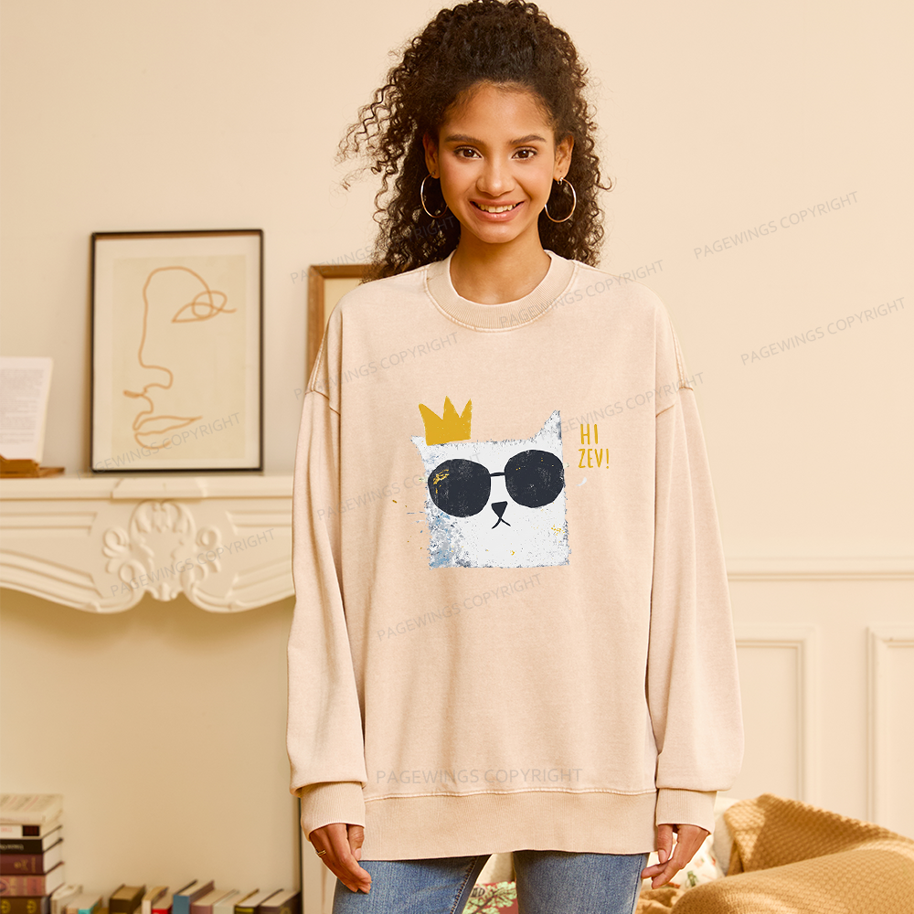 Pagewings Sci-Fi Bookish Unisex Washed Sweatshirt
