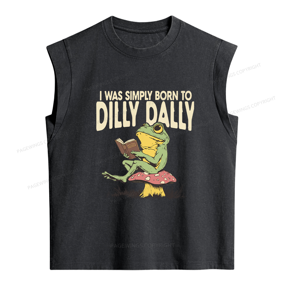 Pagewing Born to Dilly Dally Women's Washed Tank Top