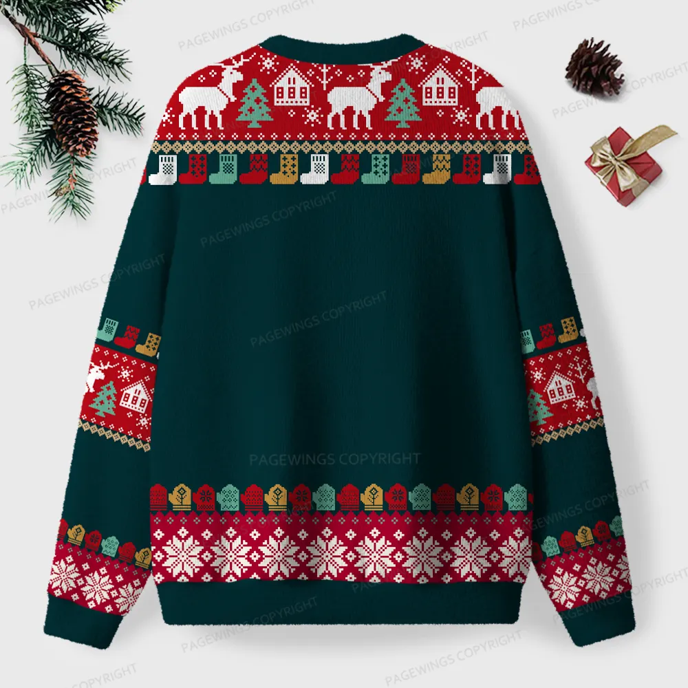 Pagewings All I Want For Christmas Is More Books Unisex Ugly Knit Sweatshirt