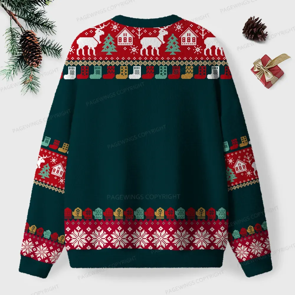 Pagewings All I Want For Christmas Is More Books Unisex Ugly Knit Sweatshirt