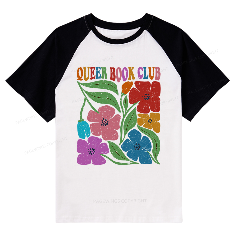 Pagewings Queer Book Club Raglan T-shirt