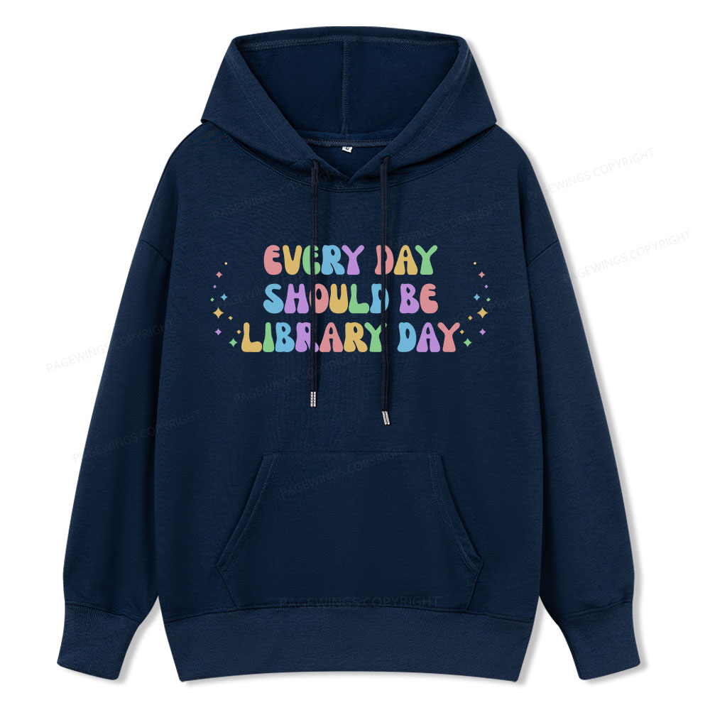 Pagewing Every Day Should Be Library Day Unisex Classic Hoodie
