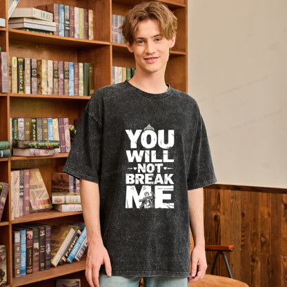 Pagewings You Will Not Break Me Unisex Washed T-shirt
