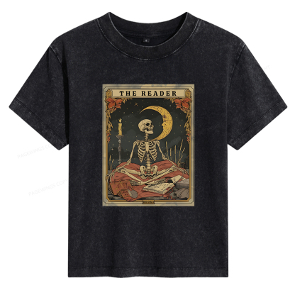 Pagewings The Reader Tarot Card Women's Washed T-shirt