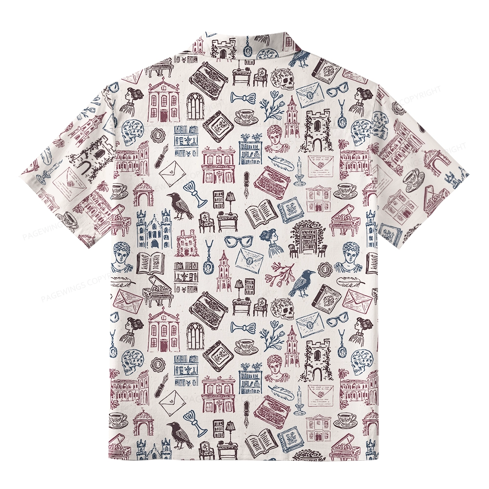 Pagewings Bookish Book Lovers Unisex Hawaiian Shirt