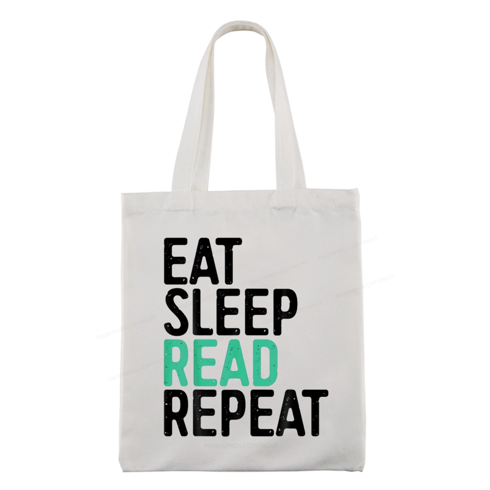 Pagewings Eat Sleep Read Repeat Tote Bag