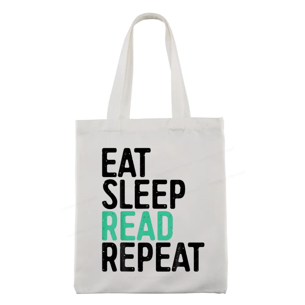 Pagewings Eat Sleep Read Repeat Tote Bag