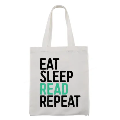 Pagewings Eat Sleep Read Repeat Tote Bag