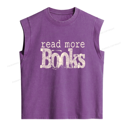 Pagewings Read More Books Women's Washed Tank Top