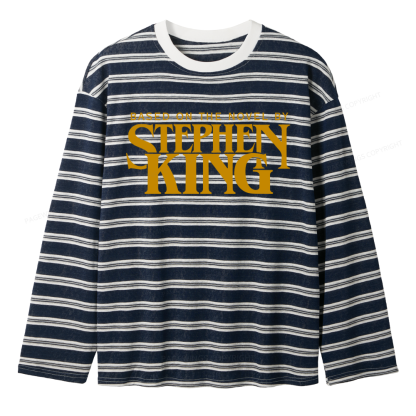 Pagewings Based On A Novel By Horror Writer Unisex Striped Long Sleeve T-Shirt