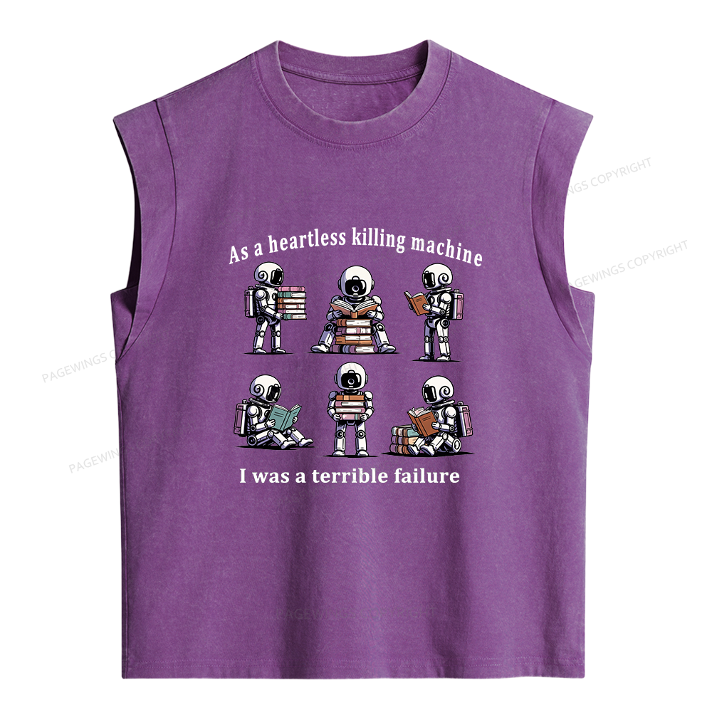 Pagewings Sci Fi Book Lover Women's Washed Tank Top