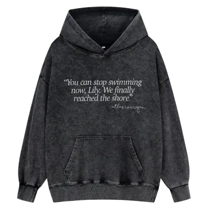 Pagewings It Ends With Us Unisex Washed Hoodie
