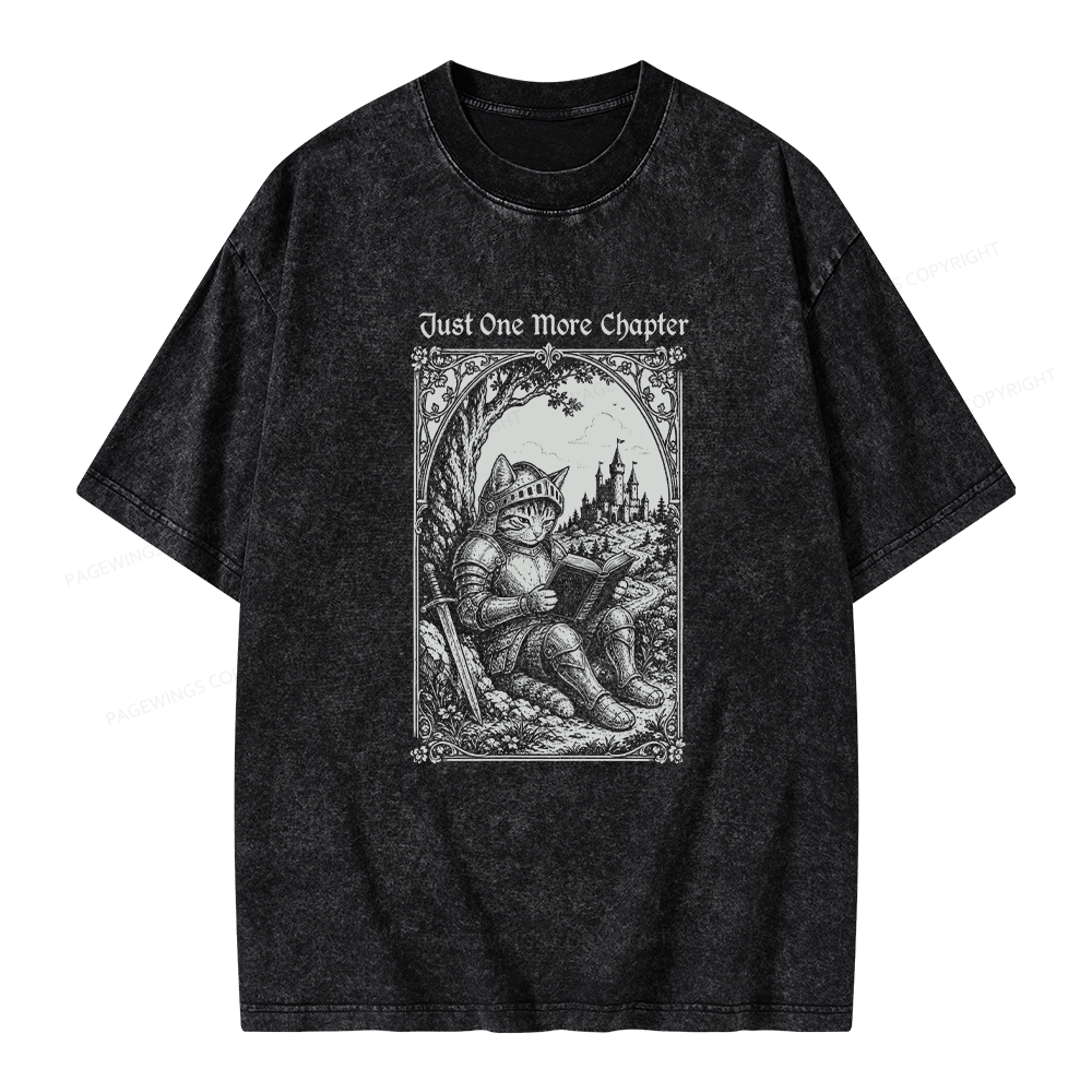 Pagewings Just One More Chapter Unisex Washed T-shirt