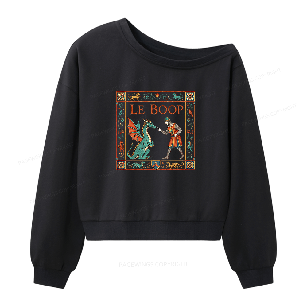 Pagewings Le Boop Women Off Shoulder Sweatshirt