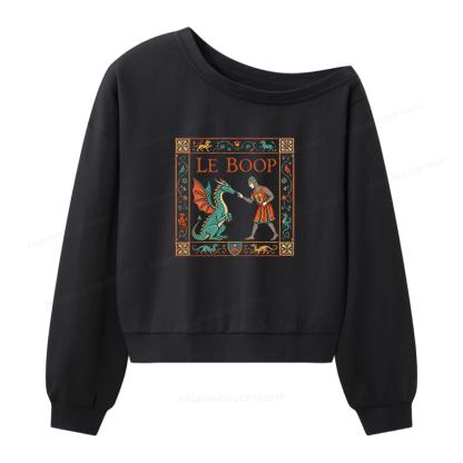 Pagewings Le Boop Women Off Shoulder Sweatshirt