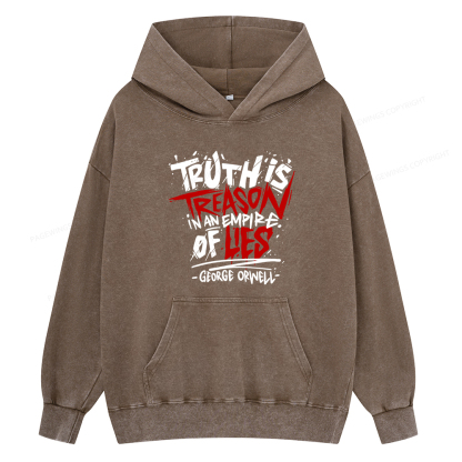 Pagewings Truth Is Treason In An Empire Of Lies Unisex Washed Hoodie