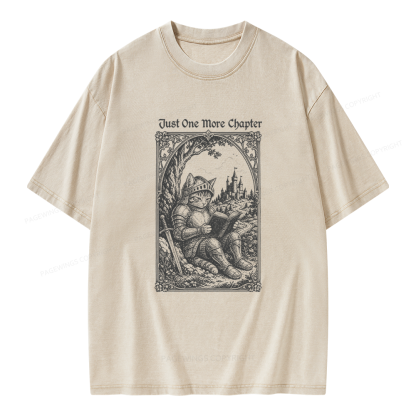 Pagewings Just One More Chapter Unisex Washed T-shirt