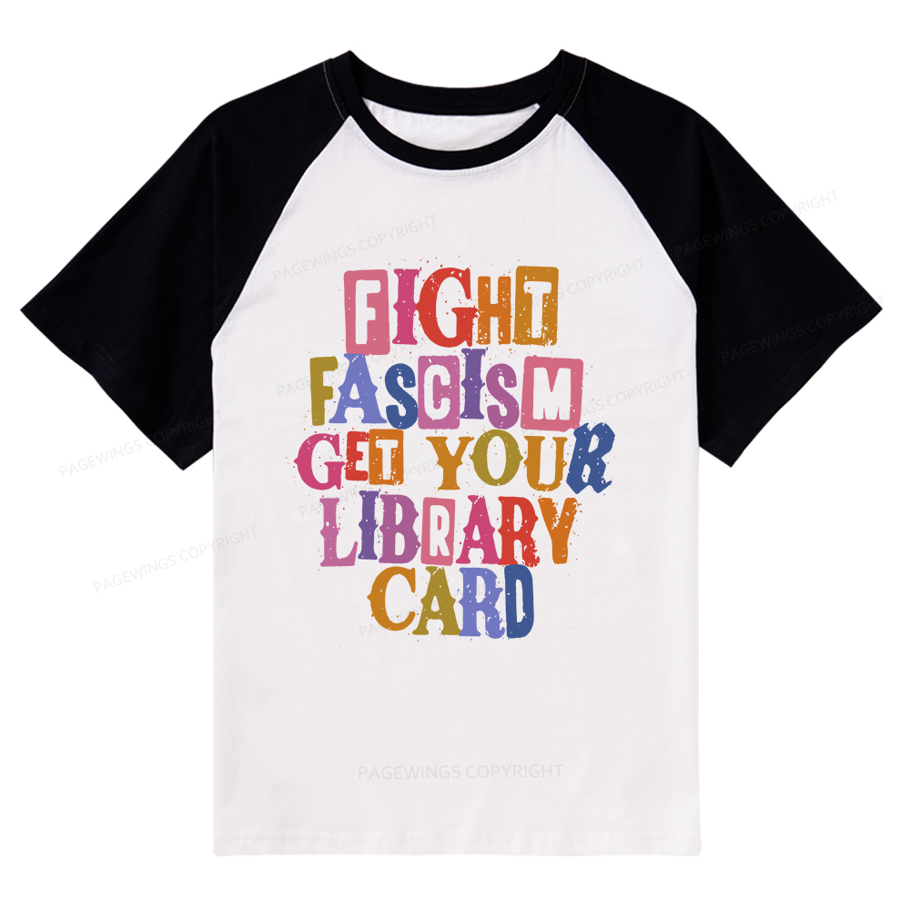 Pagewings Get Your Library Card Raglan T-shirt