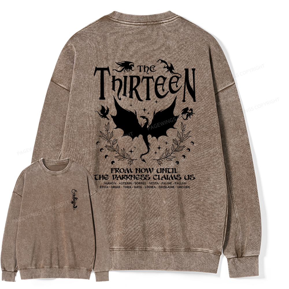 Pagewings The Thirteen Unisex Washed Sweatshirt