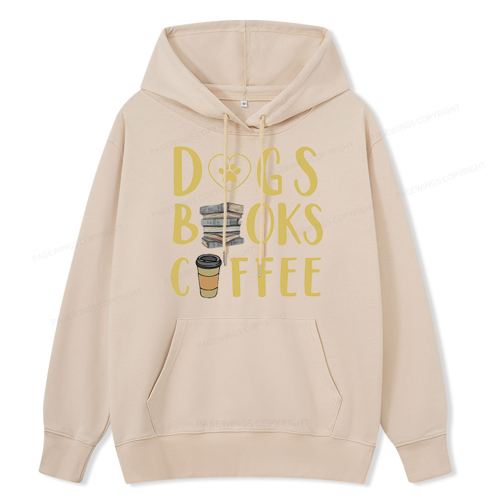 Pagewing Dogs, Books, Coffee Unisex Classic Hoodie