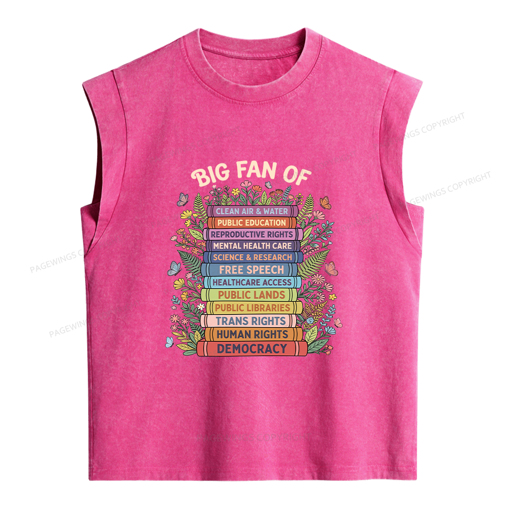 Pagewings Progressive Book Women's Washed Tank Top