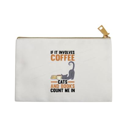 Pagewings Cats Reading Books Coffee Pouch