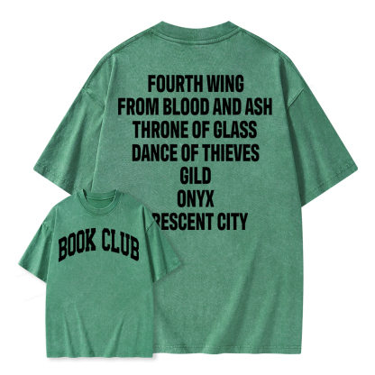 Pagewings Personalized Book Club Unisex Washed T-shirt
