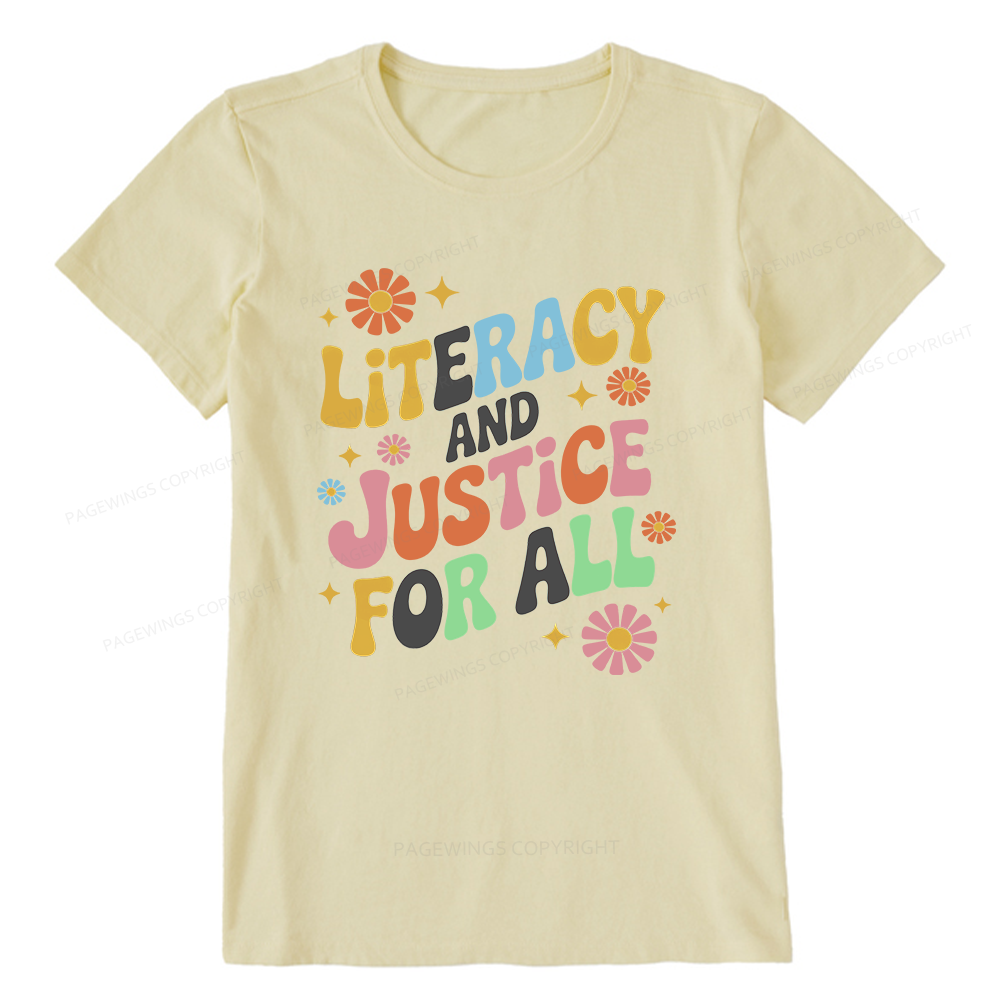 Pagewings Literacy And Justice For All Unisex Classic T-shirt