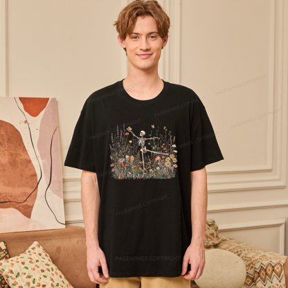 Pagewings Skeleton Reading Unisex Classic T-shirt