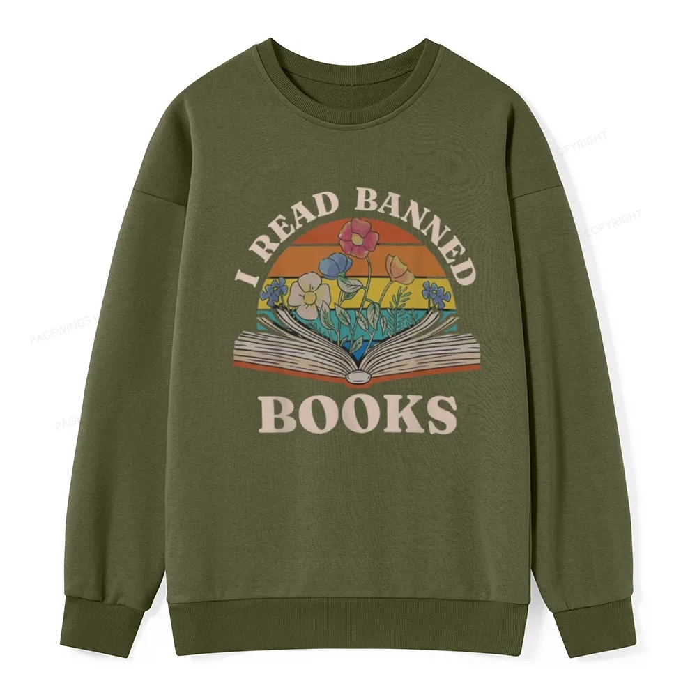 Pagewings I Read Banned Books Unisex Classic Sweatshirt