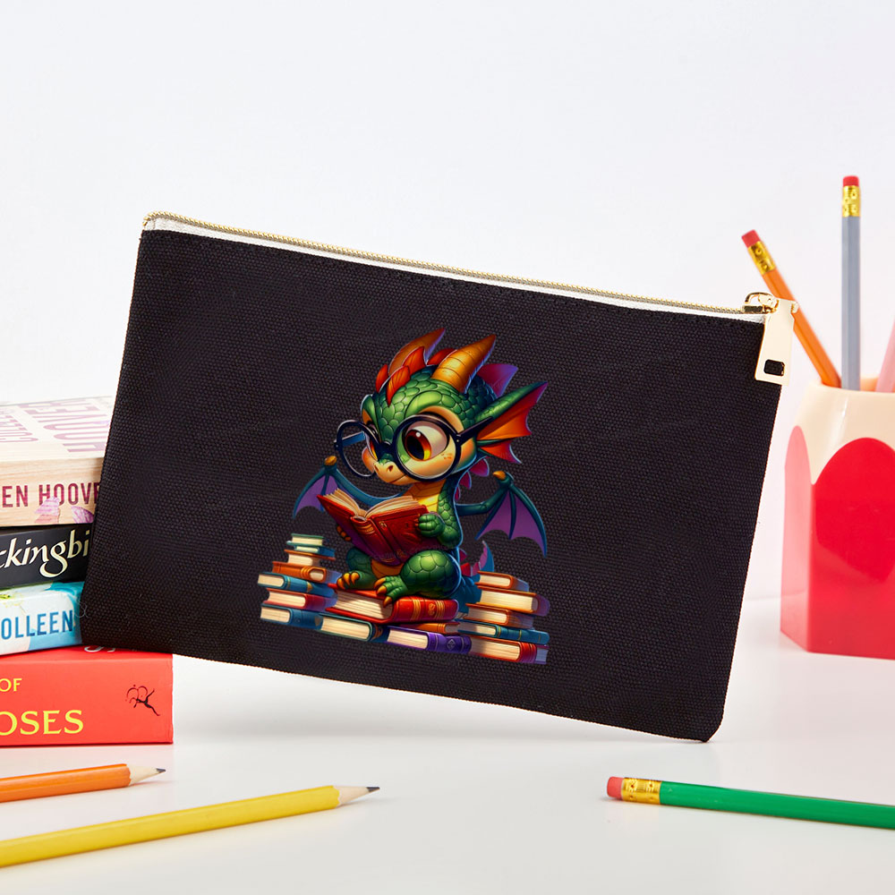 Pagewings Dragon And Books Pouch