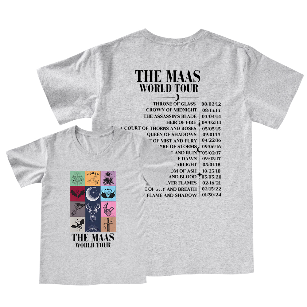 Pagewings Sarah J. Maas World Tour Comfort Colors V-neck T-shirt