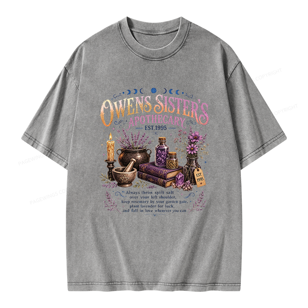 Pagewings Mystical Witchy Unisex Washed T-shirt