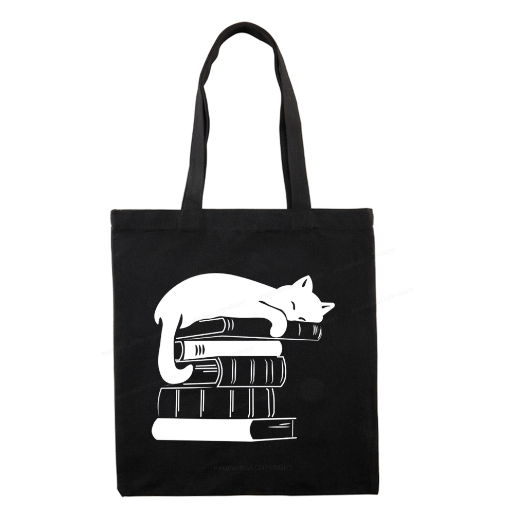 Pagewings Books And Cats Tote Bag
