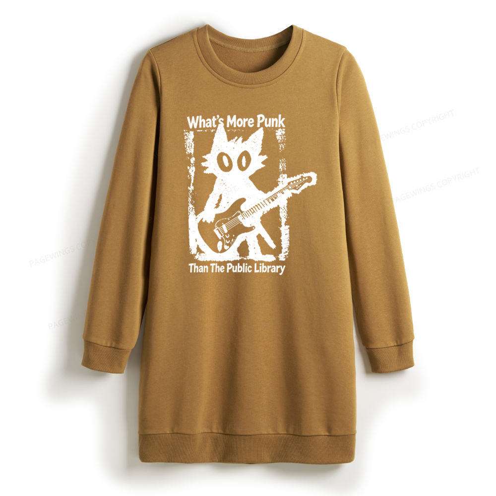 Pagewings What’s More Punk Than The Public Library Sweatshirt Dress