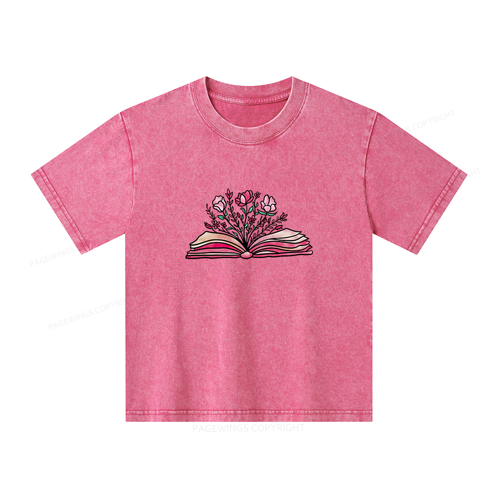 Pagewings Booktrovert Definition Funny Book Lover Unisex Kids Washed T-shirt