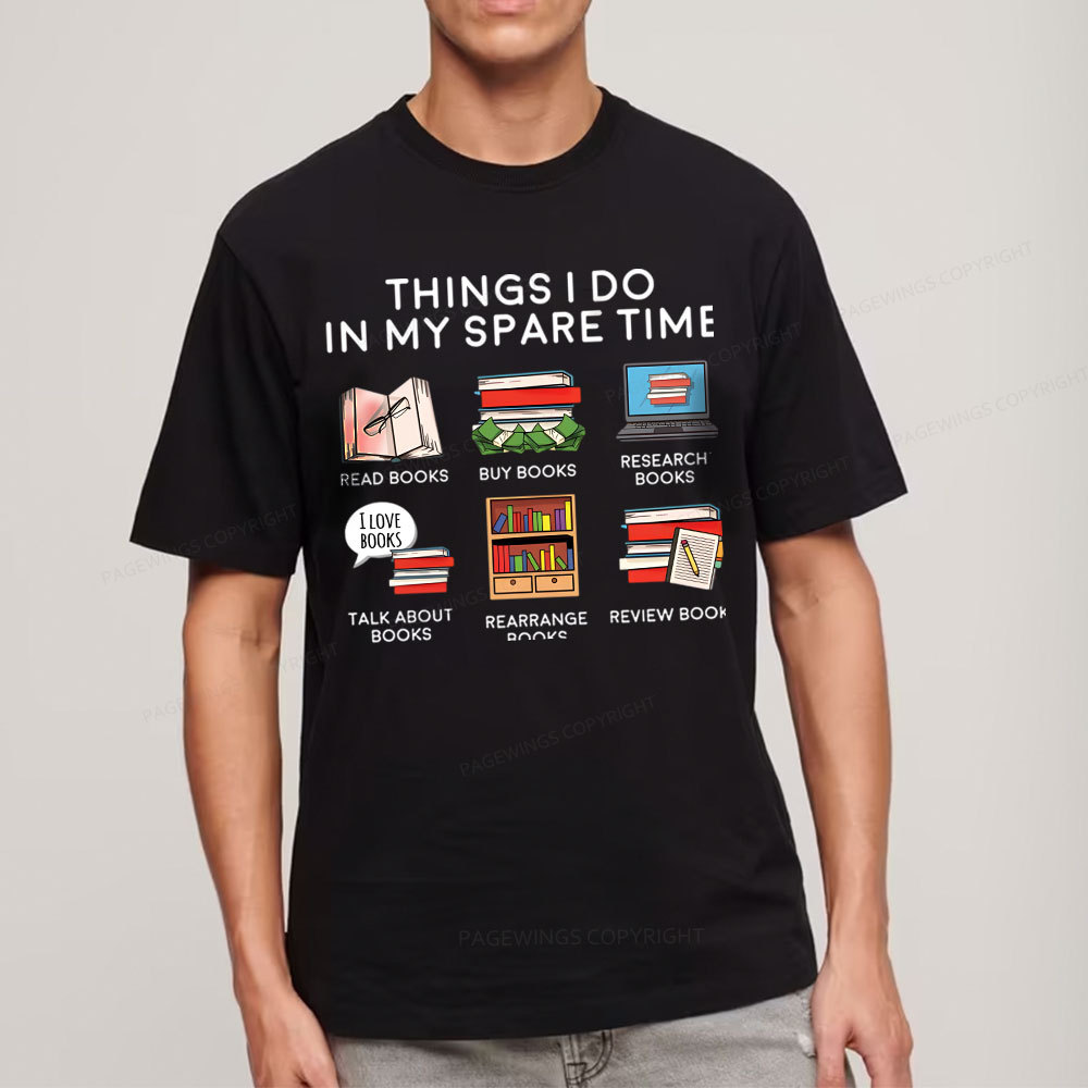Pagewings Books Reading In My Spare Time Unisex Classic T-shirt