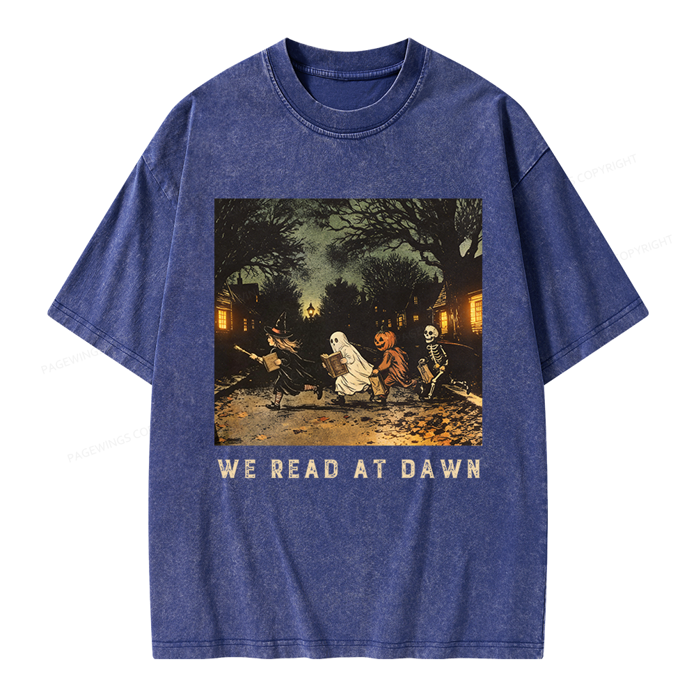 Pagewings We Read At Dawn Unisex Washed T-shirt