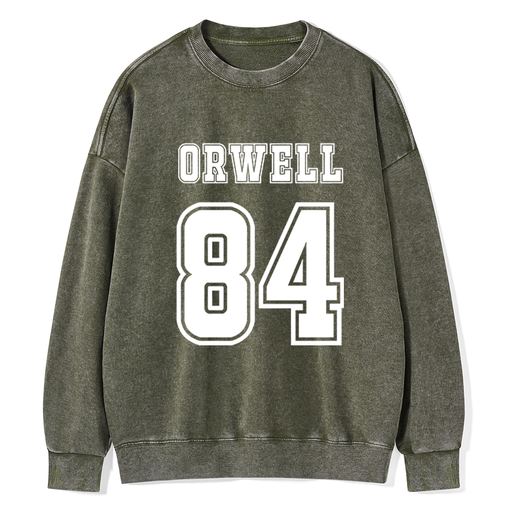 Pagewings Orwell 84 Unisex Washed Sweatshirt