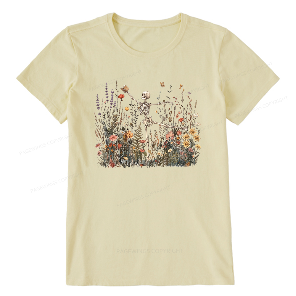 Pagewings Skeleton Reading Unisex Classic T-shirt