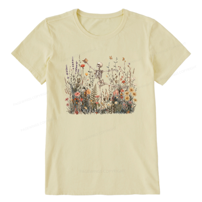 Pagewings Skeleton Reading Unisex Classic T-shirt