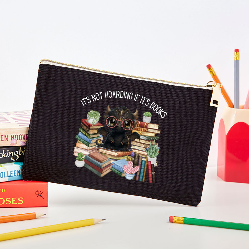 Pagewings Not Hoarding Books Cute Dragon Reading Pouch